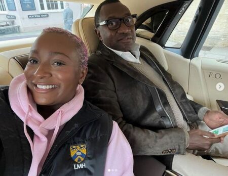 Femi Otedola Proud as Daughter DJ Cuppy Marks New Spiritual Journey