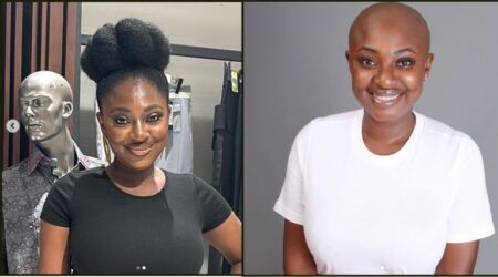 Yvonne Jegede shocks fans, by going bald for a movie role
