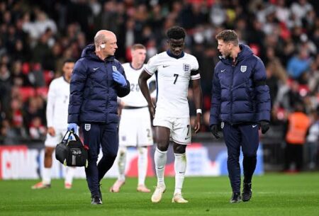 Saka returns to Arsenal ahead of England’s Norway clash