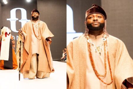 Davido struts Lagos fashion week runway for Ugo Monye