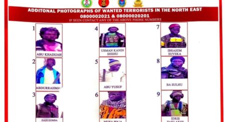 Military unveils new list of wanted terrorist leaders