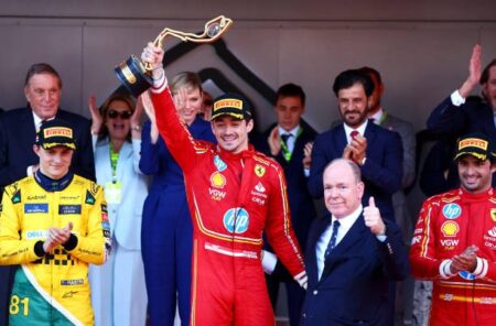 Ferrari’s Charles Leclerc fined €10,000 for swearing during press conference