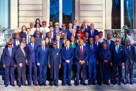 Business moguls, Elumelu, Dangote, others join Tinubu, Macron in high-level meeting