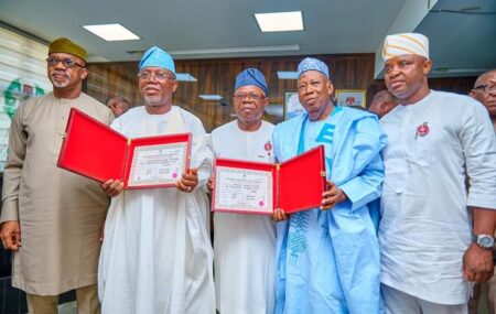 Ondo Poll: Aiyedatiwa, deputy receive Certificates of Return Aiyedatiwa