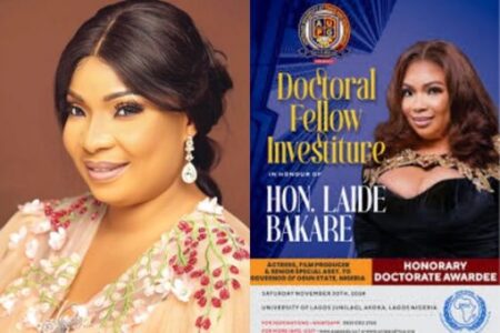 Laide Bakare awarded U.S. doctorate