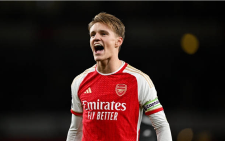 Arsenal Captain Martin Ødegaard returns to training ahead of Champions League clash with Inter Milan