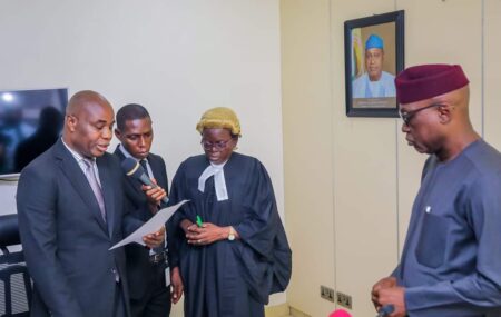 Gov Oyebanji swears in Ogunmoye as Acting CJ