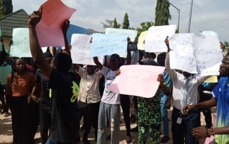 FUOYE students protest poor road conditions, loss of colleagues FUOYE
