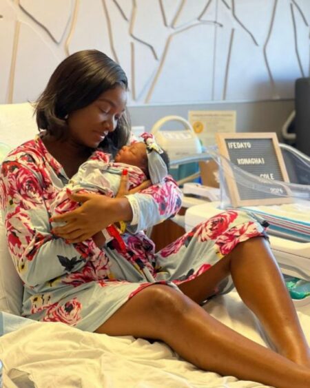 PICTORIAL: Nollwood actress, Wofai Fada gives birth to baby girl