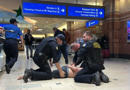Holiday chaos as 3 shot, 1 stabbed in horror airport fight