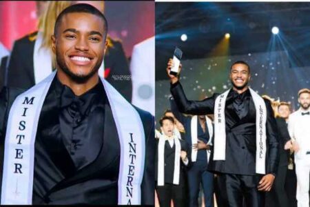Nigerian model emerges Mr International, celebrated for feat