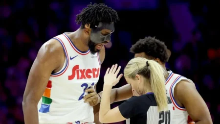 Embiid ejected after heated clash with referee in 76ers win over Spurs