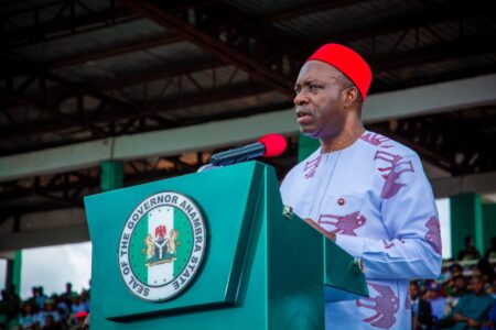 Gov. Soludo urges voters to take cash from opponents, vote APGA Governor Soludo campaigns in Anambra, urges voters to reject rigging and support APGA.