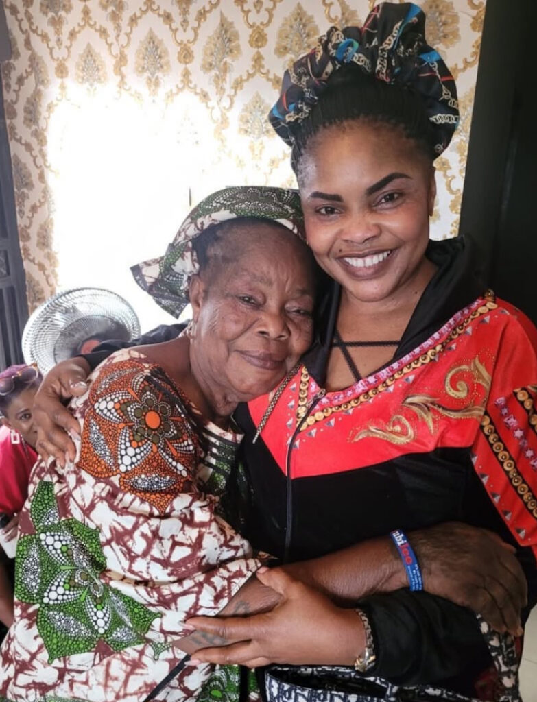 Actress Lola Alao and Late mother