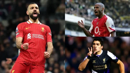 Mohamed Salah levels with Thierry Henry in EPL history books