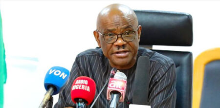 “One good turn deserves another” – Wike endorses Maikalangu for AMAC re-election FCT Minister Nyesom Wike endorses AMAC Chairman Christopher Maikalangu during a road project flag-off in Abuja.