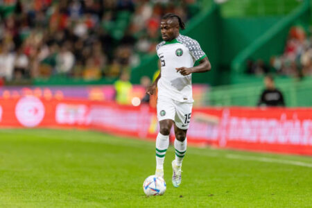 Super Eagles star Moses Simon welcomes baby boy