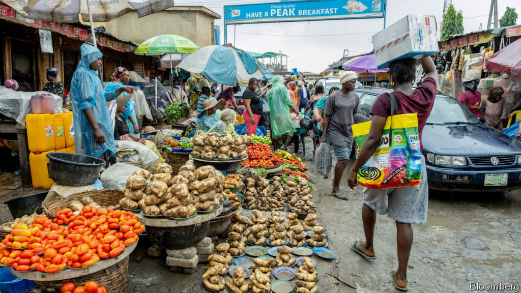 A picture taken showing the local market