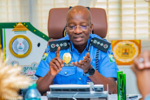 Assistant Inspector-General of Police Tunji Disu and Inspector-General of Police Kayode Egbetokun amid unconfirmed reports of a leadership change in the Nigeria Police Force.