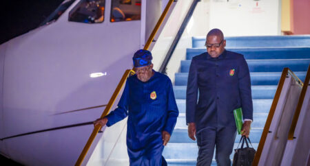 JUST IN: Tinubu arrives in Ethiopia for AU Summit