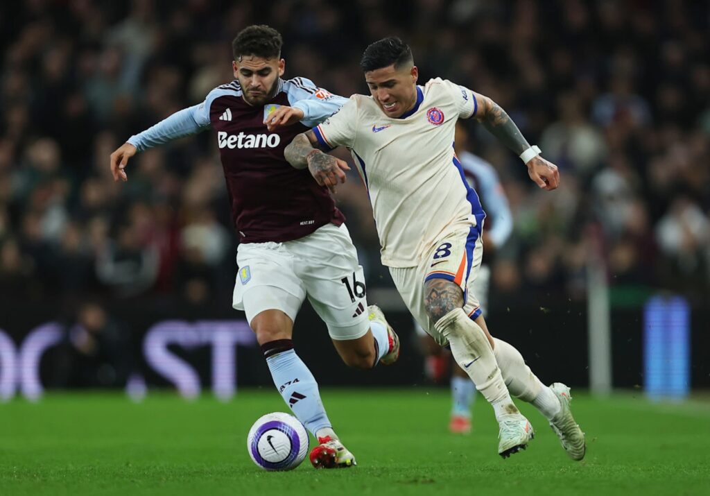 Enzo Fernandez against Aston Villa