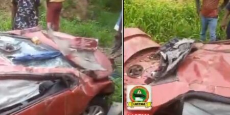 Tragedy on Otedola Bridge: Private vehicle plunges off expressway
