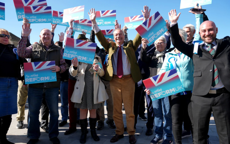 Members of the Reform Party during the campaign for the local election