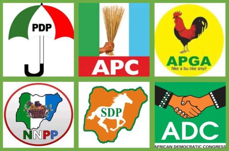 Political party flags