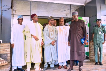 Balarabe Lawal representing FG during Nguru Emirate Council visit