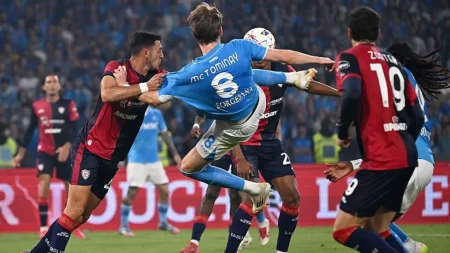Napoli win Serie A after 2-0 vs Cagliari. McTominay scores stunner, Lukaku seals it. Title joy for Conte, first Scots champs since 1905.