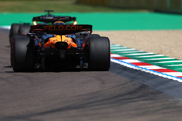 Piastri leads McLaren 1-2 in Imola practice. Top five close. Bortoleto crashes. Verstappen struggles with grip despite car upgrades.