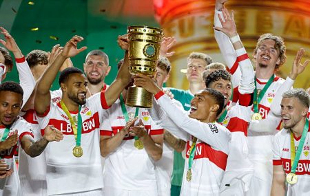 Stuttgart won the DFB-Pokal final 4-2 over third-division Arminia Bielefeld, who made history by scoring but couldn’t complete their fairytale run.