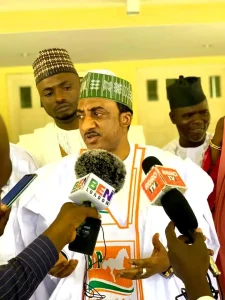 SDP expels chairman, top officials over misconduct, financial irregularities DP National Publicity Secretary Rufus Aiyenigba addressing journalists in Abuja, announcing the expulsion of former National Chairman Shehu Gabam and other party officials over alleged misconduct and financial impropriety.