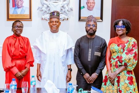 Shettima seeks stronger IOM collaboration as Nigeria earns praise for migration, disaster reforms Kashim Shettima, IOM’s Chief of Mission in Nigeria, Sharon Dimanche and others.