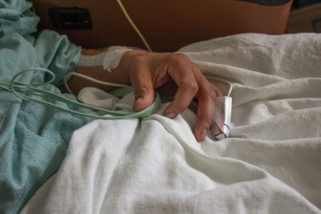 A medical patient of bowel cancer