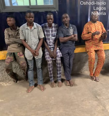 5 men remanded in Kirikiri for dumping waste in Lagos canal The five men accused of dumping refuse in a canal along the Igando-Iba Road Link Bridge in Lagos