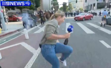 Reporter Injured by rubber bullet in LA protests reporter hit by rubber bullet
