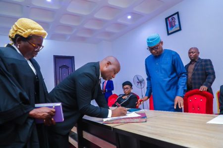 Governor Biodun Oyebanji and Justice Lekan Ogunmoye
