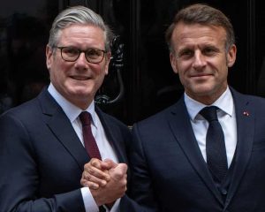 UK's PM Keir Starmer and France's Macron