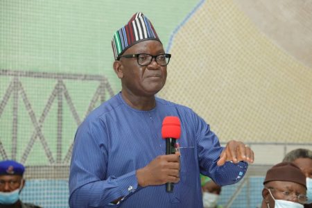 PDP disputes resolved, no coalition — Ortom Samuel Ortom speaks during a media briefing in Makurdi, Benue State.
