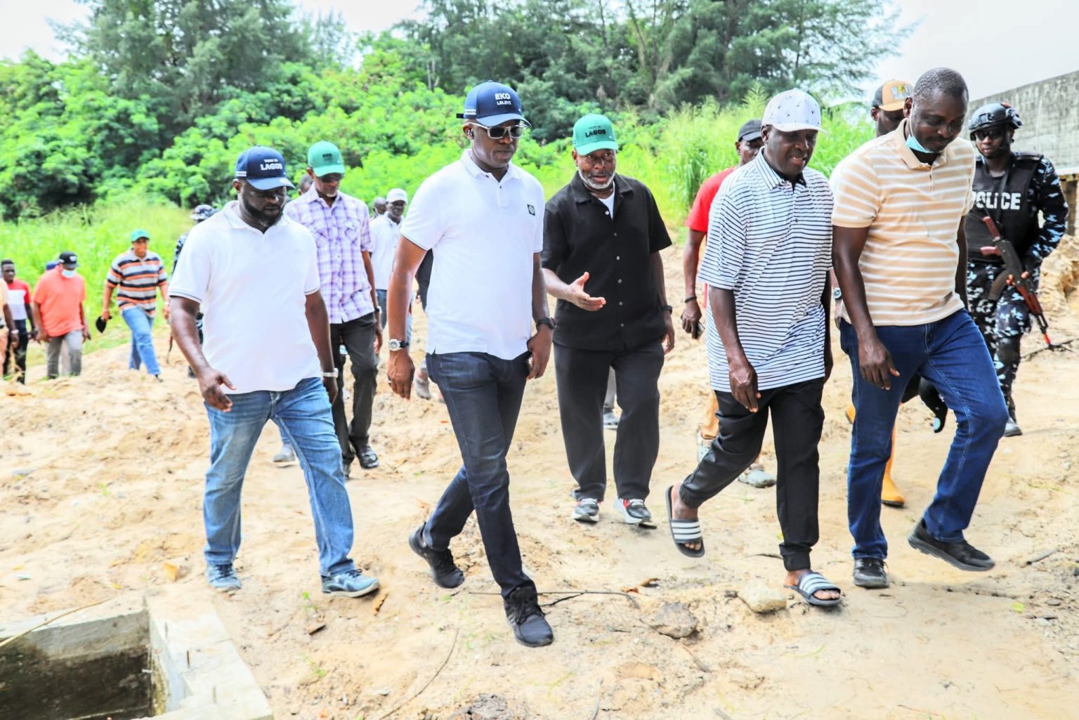 Lagos govt reaffirms commitment to flood prevention through drainage upgrades Lagos State Commissioner for the Environment and Water Resources, Tokunbo Wahab and others