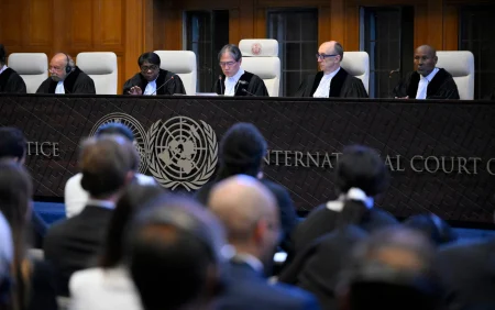 ICJ ruling raises risk of climate lawsuits against UK over historic emissions International Court of Justice (ICJ).