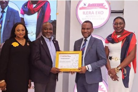 LASUTH bags honorary award for outstanding healthcare services Representatives of LASUTH receiving honorary award of recognition from ILERA EKO