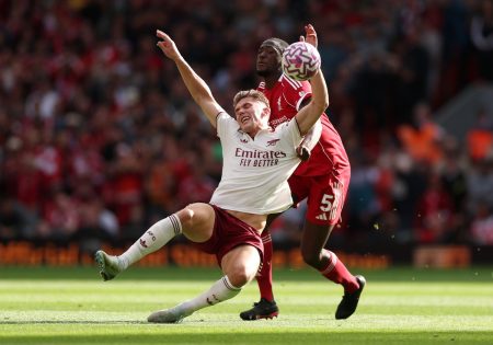 EPL Roundup: Szoboszlai’s free-kick downs Arsenal, Man City fall short Liverpool and Arsenal players in action
