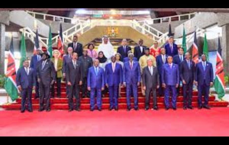Ghana's president with African leaders