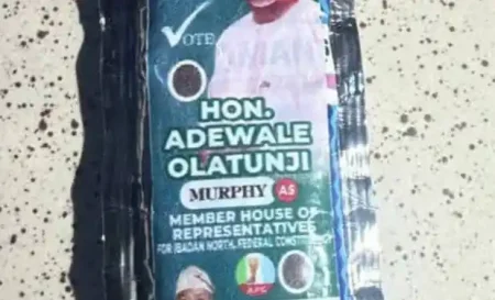 Ibadan north bye-election: APC faces backlash over alleged distribution of sachet alcohol at campaign APC criticised for distributing sachet alcohol as campaign souvenir in Ibadan North.