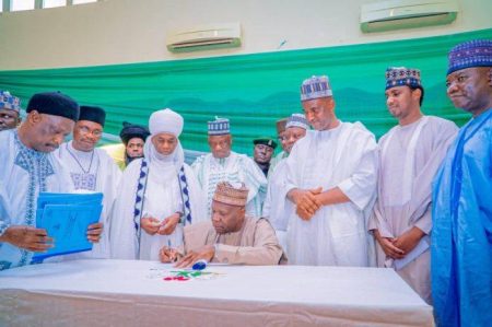 Gombe gov signs bill creating new LCDAs Muhammadu Yahaya signing into law the bil that establish new LCDAs