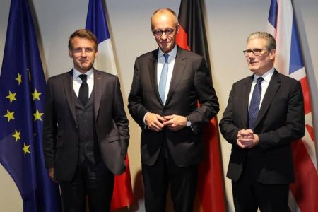 Germany, Britain and France representatives (Source: Reuters)