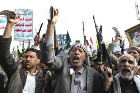 Group vows revenge as Israeli airstrike in Sanaa kills Houthi PM, ministers Houthi supporters chant slogans during a weekly anti - Israel rally in Saana, Yemeni (AP News)