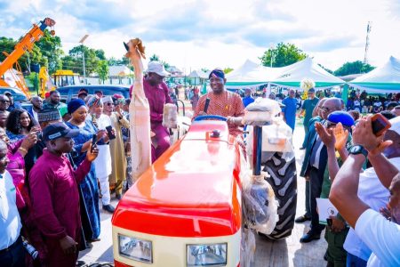 Gov Alia launches agricultural mechanisation programme to boost food production Hyacinth Alia represented by his deputy during the launching